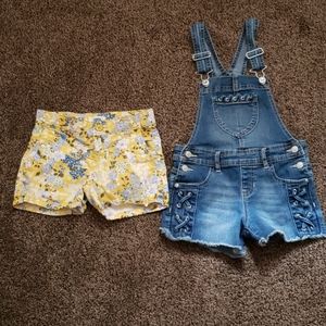 Kids girl short and overall short bundle
